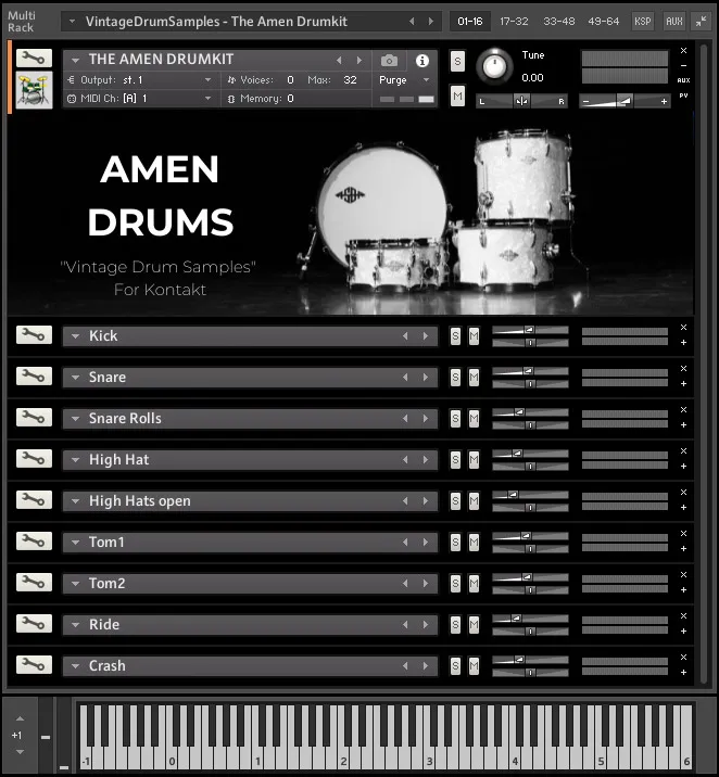 KONTAKT Amen Drums [Vintage Drum Samples] Thumbnail